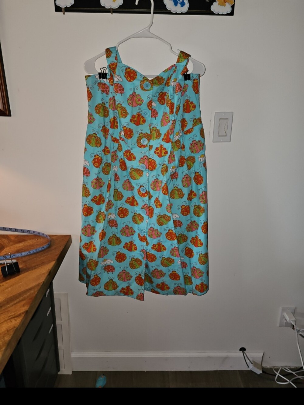 Modcloth blue ladybug halter pinup dress 2x